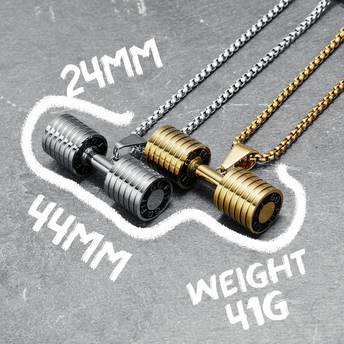 Dumbbell Pendant Necklace