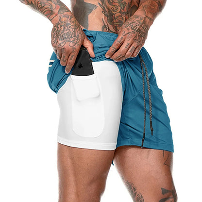 2-in-1 Running Shorts for Gym and Fitness