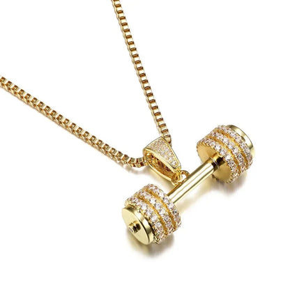 Dumbbell Pendant Necklace