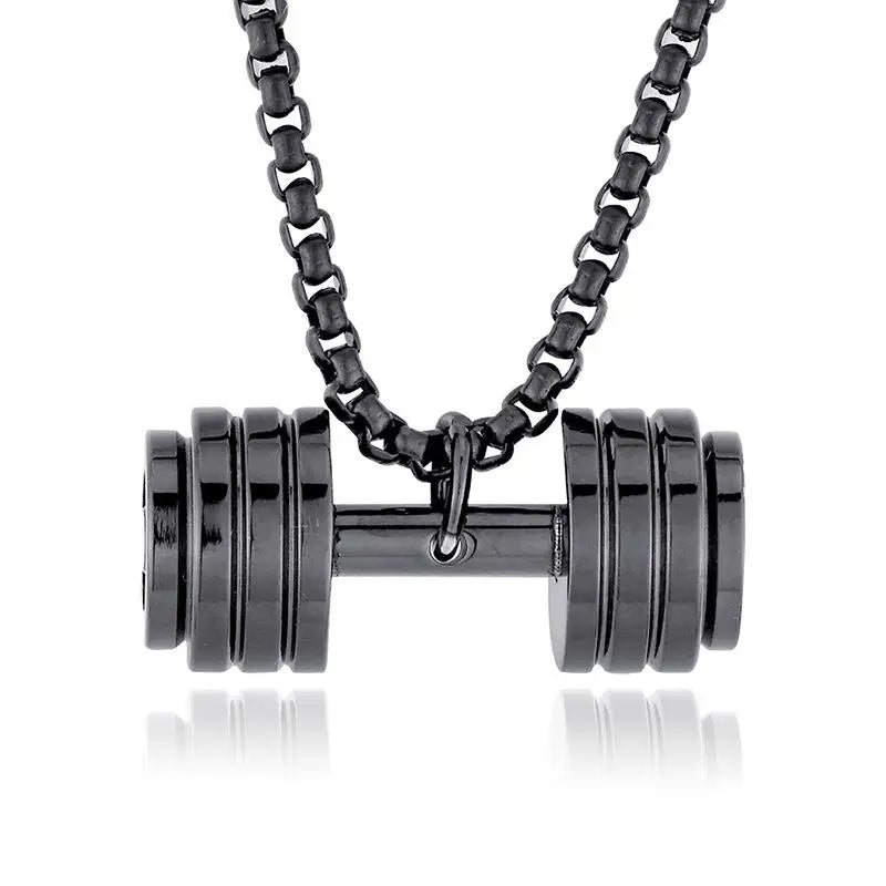 Stylish Dumbbell Pendant Necklace