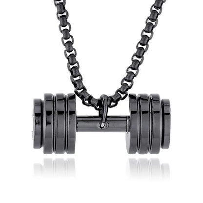 Stylish Dumbbell Pendant Necklace