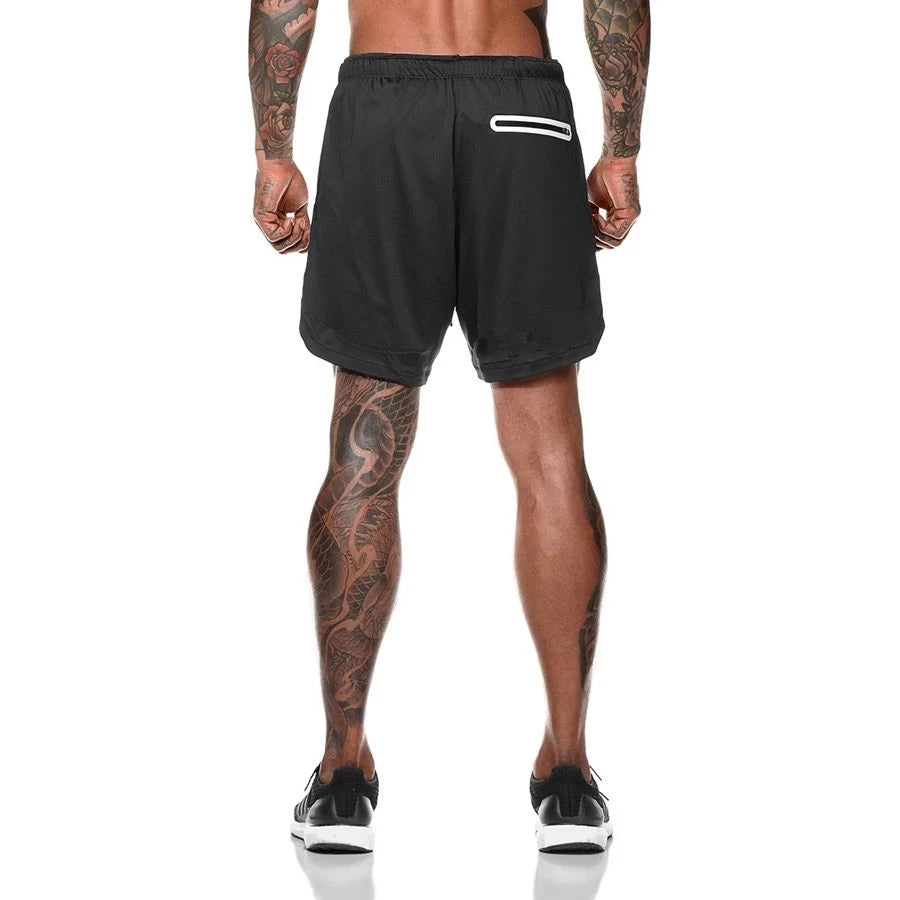 2-in-1 Running Shorts for Gym and Fitness