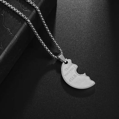 Dumbbell Barbell Pendant Necklace