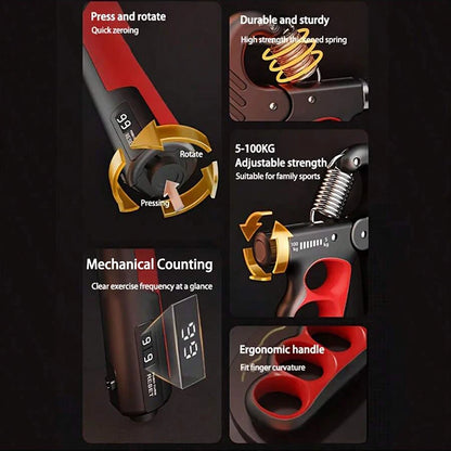Adjustable Grip Strengthener 5-100kg Hand Expander