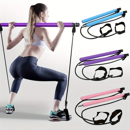 Portable Pilates Bar with Resistance Bands