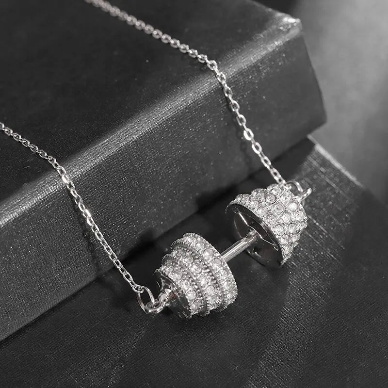 Stylish Dumbbell Pendant Necklace