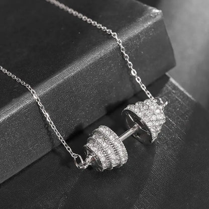 Stylish Dumbbell Pendant Necklace
