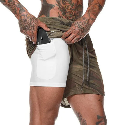 2-in-1 Running Shorts for Gym and Fitness