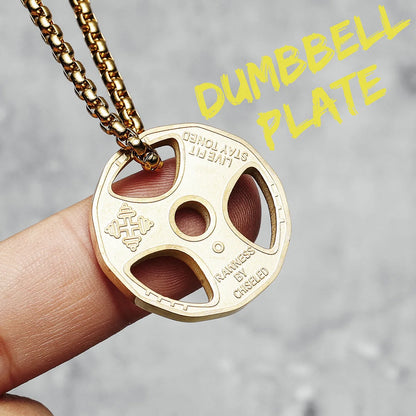 Dumbbell Pendant Necklace