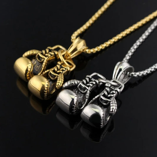 Trendy Boxing Gloves Pendant Necklace