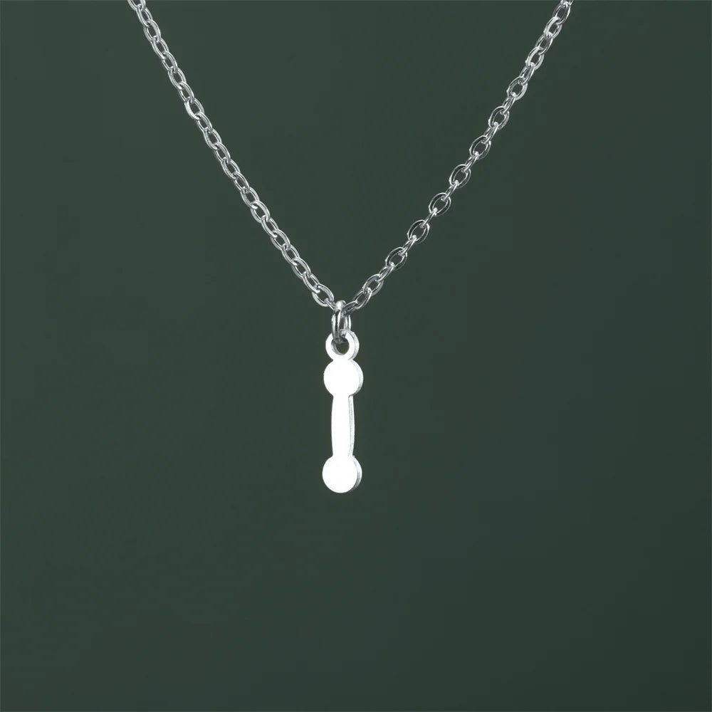 Weightlifting Man Barbell Necklace