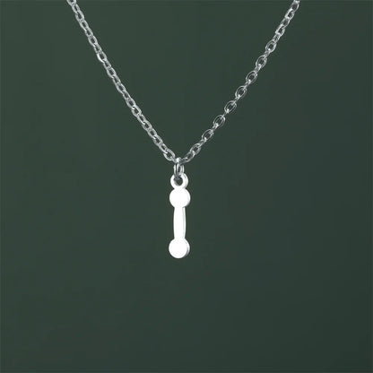 Weightlifting Man Barbell Necklace