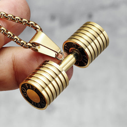 Dumbbell Pendant Necklace