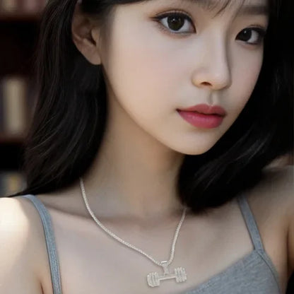Dumbbell Pendant Necklace