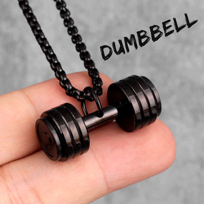Dumbbell Pendant Necklace