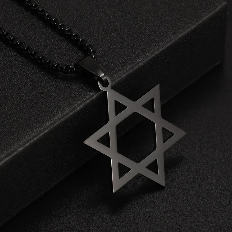 Titanium Steel Dumbbell Pendant Necklace