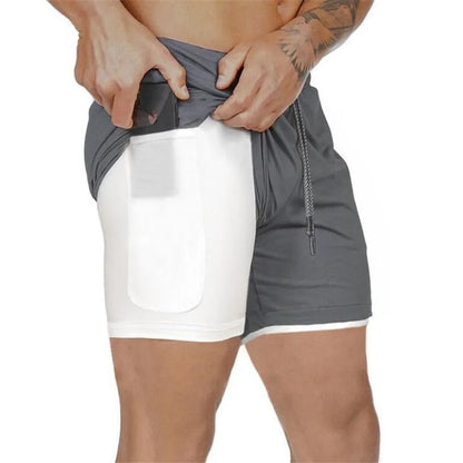 2-in-1 Running Shorts for Gym and Fitness