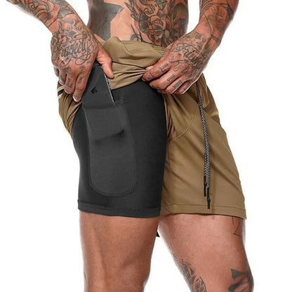2-in-1 Running Shorts for Gym and Fitness