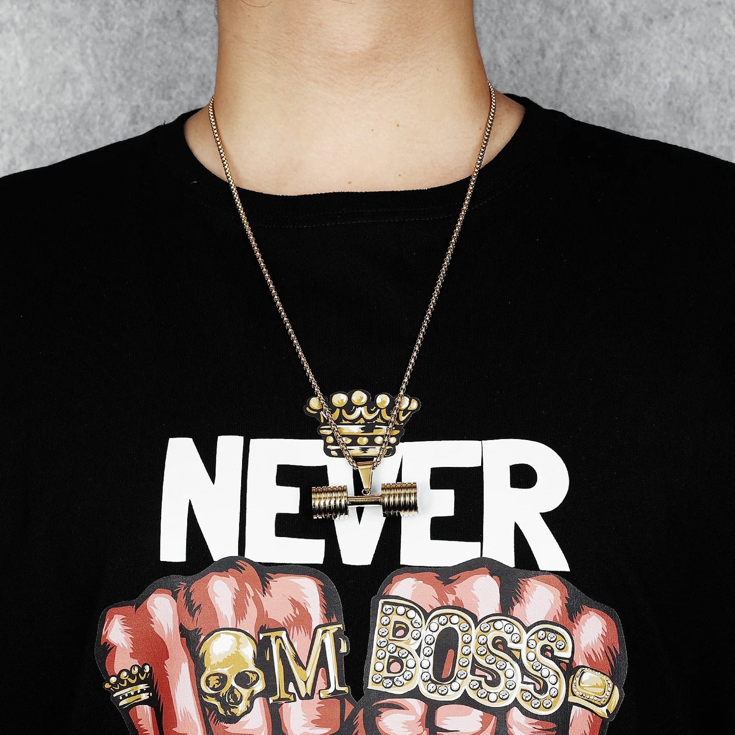 Dumbbell Pendant Necklace