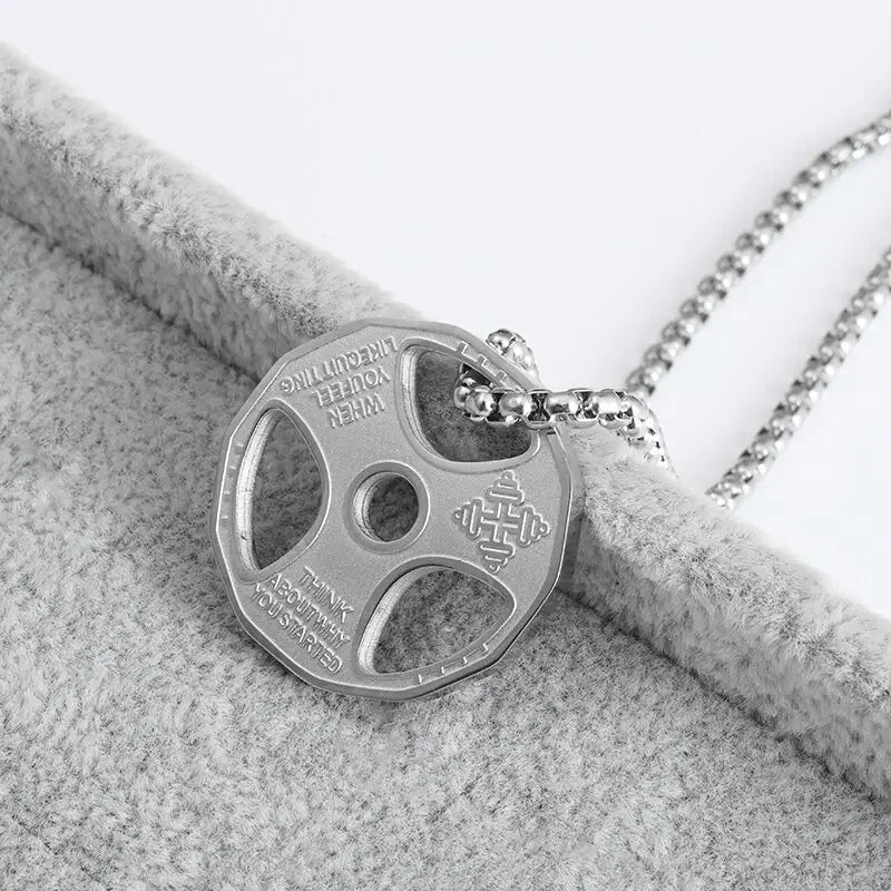 Stylish Dumbbell Pendant Necklace