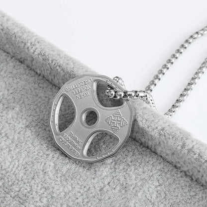 Stylish Dumbbell Pendant Necklace