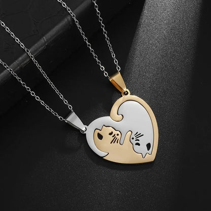 Titanium Steel Dumbbell Pendant Necklace