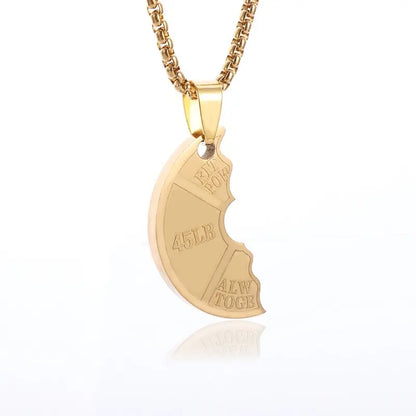 Barbell Dumbbell Pendant Necklace