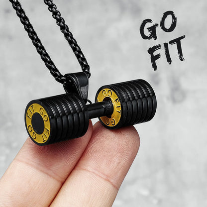 Dumbbell Pendant Necklace