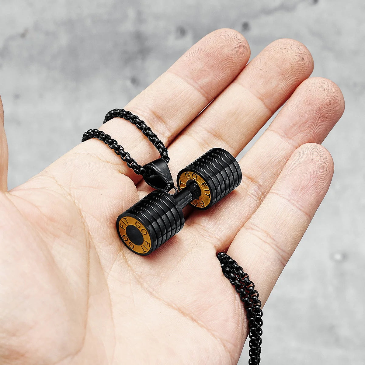 Dumbbell Pendant Necklace