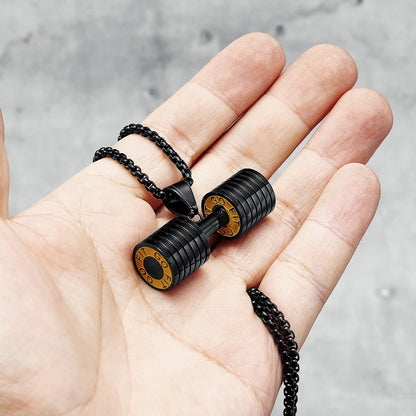 Dumbbell Pendant Necklace