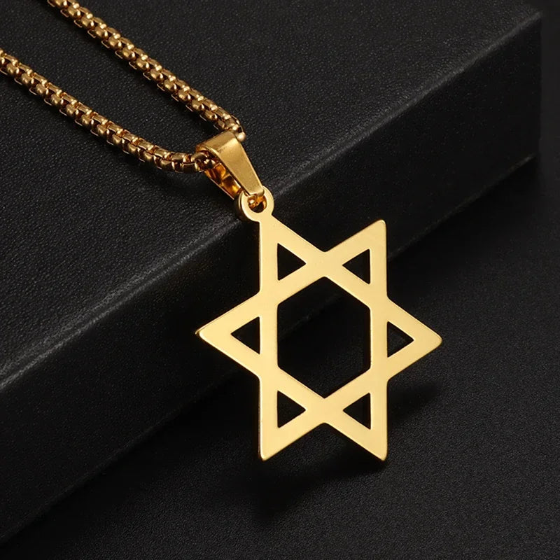 Titanium Steel Dumbbell Pendant Necklace